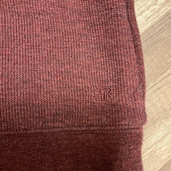 Banana Republic Men’s Crew neck Thermal Sweater Size Extra Large In Burgundy - Picture 5 of 9